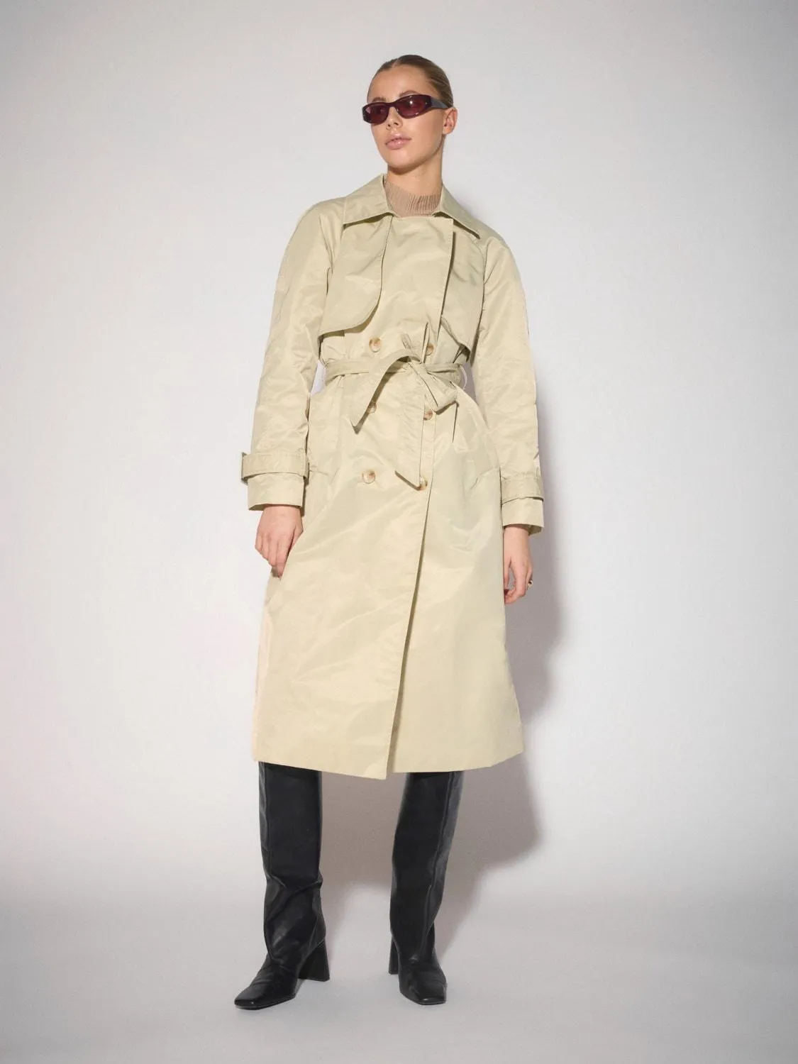 SOMETHINGNEW X RECYCLED NYLON trenchcoat