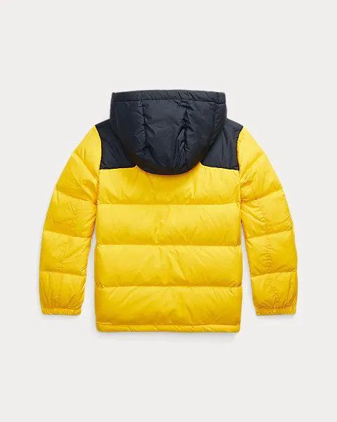 Water-Repellent Down Hooded Jacket