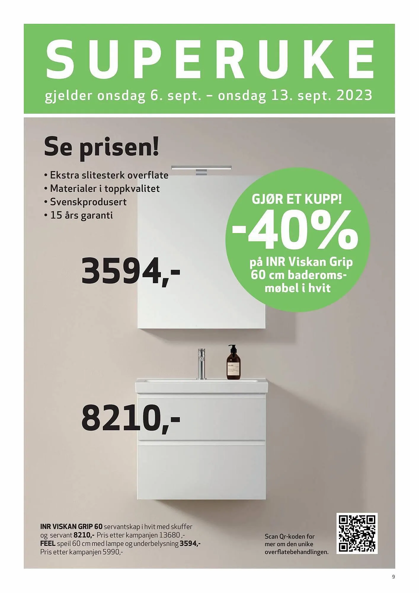 Flisekompaniet Kundeavis fra 6. september til 10. oktober 2023 - kundeavisside 9
