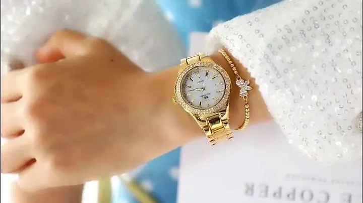 Reloj de Pulsera Relojes de cuarzo para Mujer Analógico Cuarzo Moda Lujo Costoso Diamantes Sintéticos pulsera Acero Inoxidable Acero Inoxidable