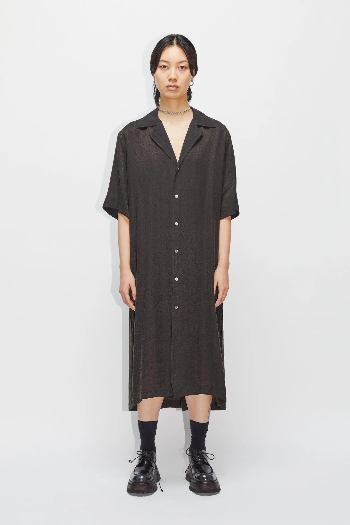 Shortsleeved Shirt Dress