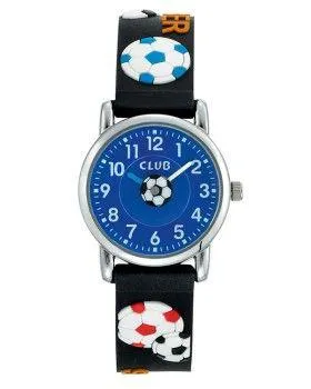 Barneklokke Sort/Blå Fotball