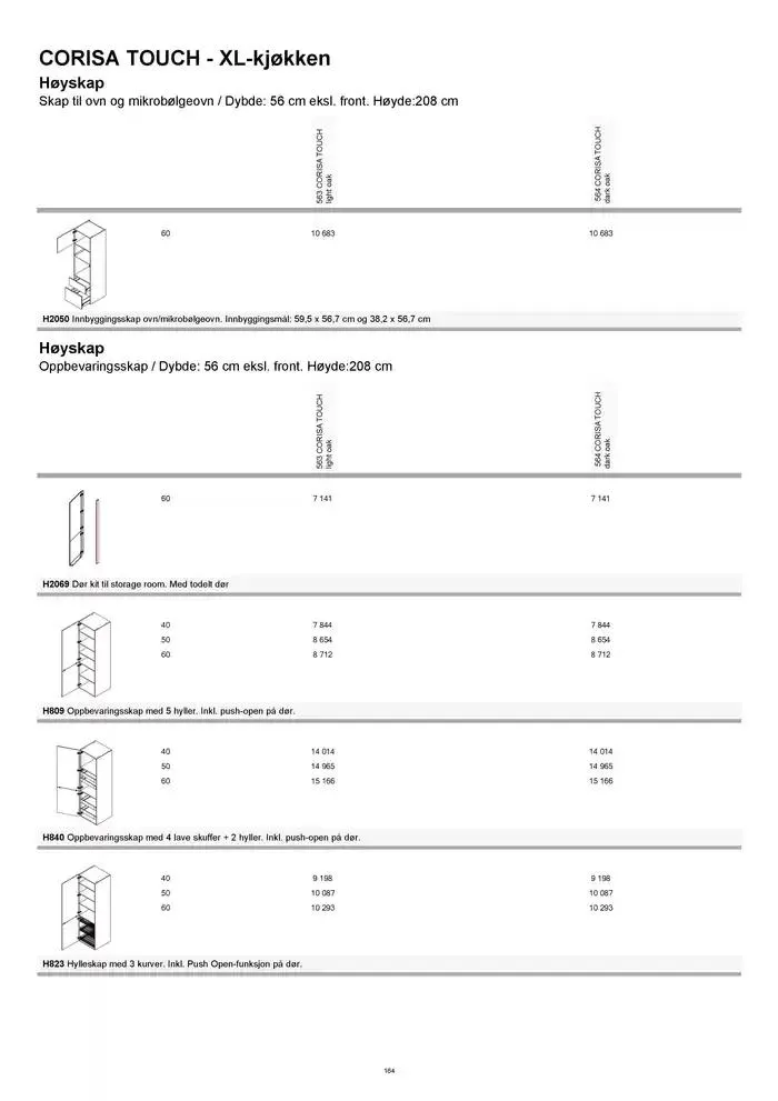 kvik kjøkken Prisliste. fra 1. januar til 31. desember 2025 - kundeavisside 164