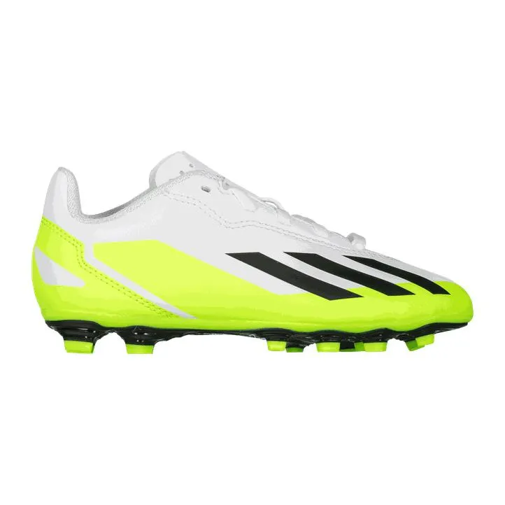 X Crazyfast.4 FxG / Q3 23, fotballsko gress, kunstgress og grus, junior, Hvit