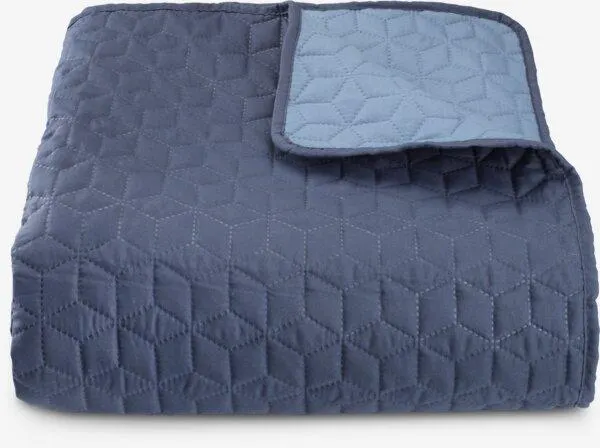 Sengeteppe ROSENTRE 240x260 blå