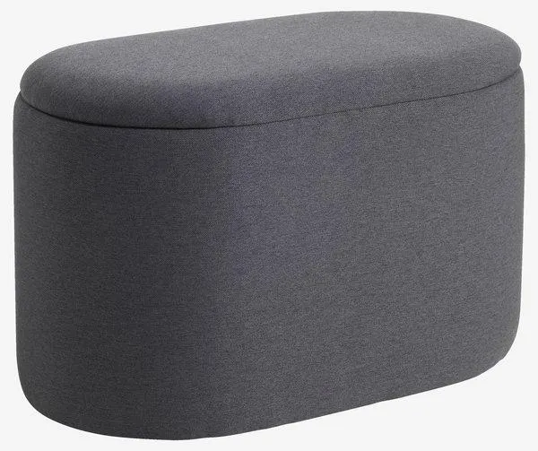 Πουφ GISLEV 65x35 μ/αποθηκευτικό ασφάλτου ύφασμα