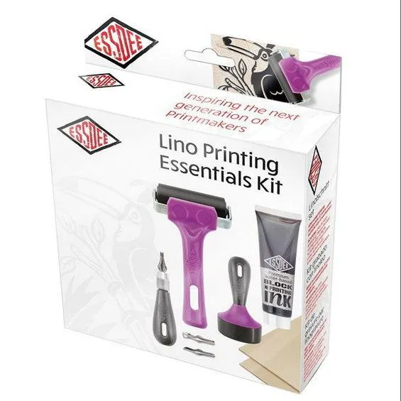 Essdee Lino Printing Essentials Kit, kom i gang med linoleumstrykk og linoleumssnitt