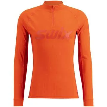 Swix Men's Racex Bodywear Halfzip Fiery Red/Lava