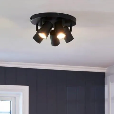 Noor II spotlight taklampe Sort