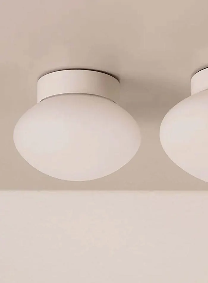 Mushroom mini tak/vegglampe Ø11 - opal/hvit