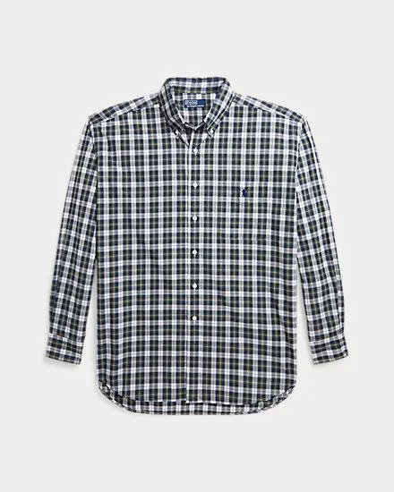 Big Fit Plaid Oxford Shirt