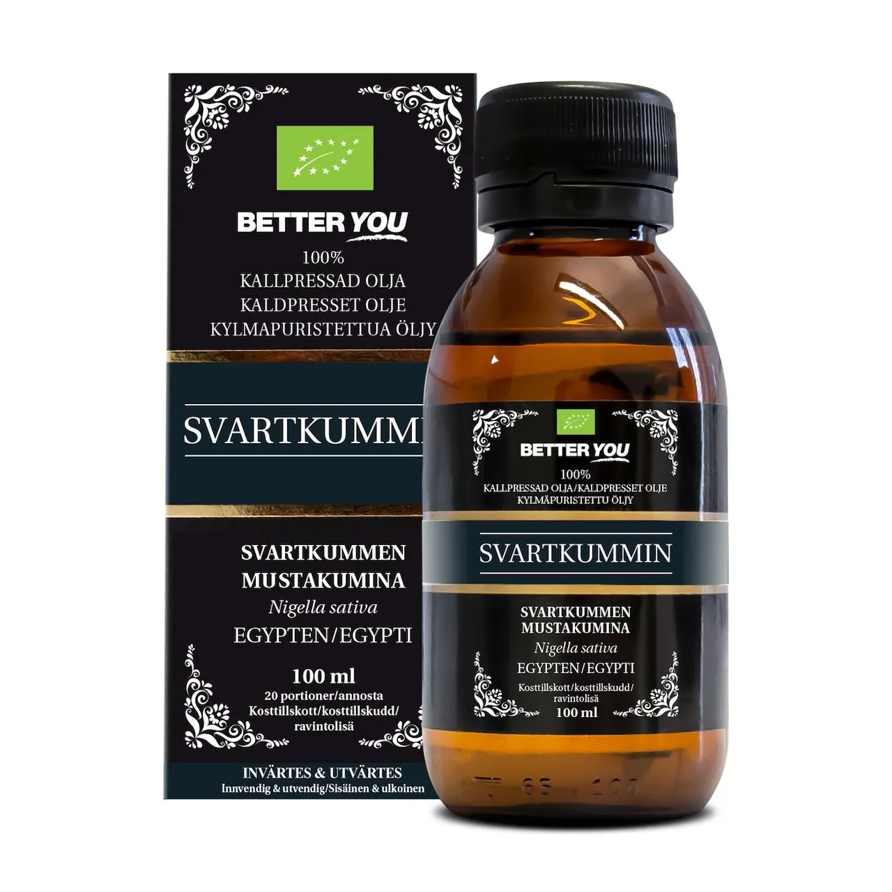 Better You Svartfrøolje Øko Kaldpresset 100 ml