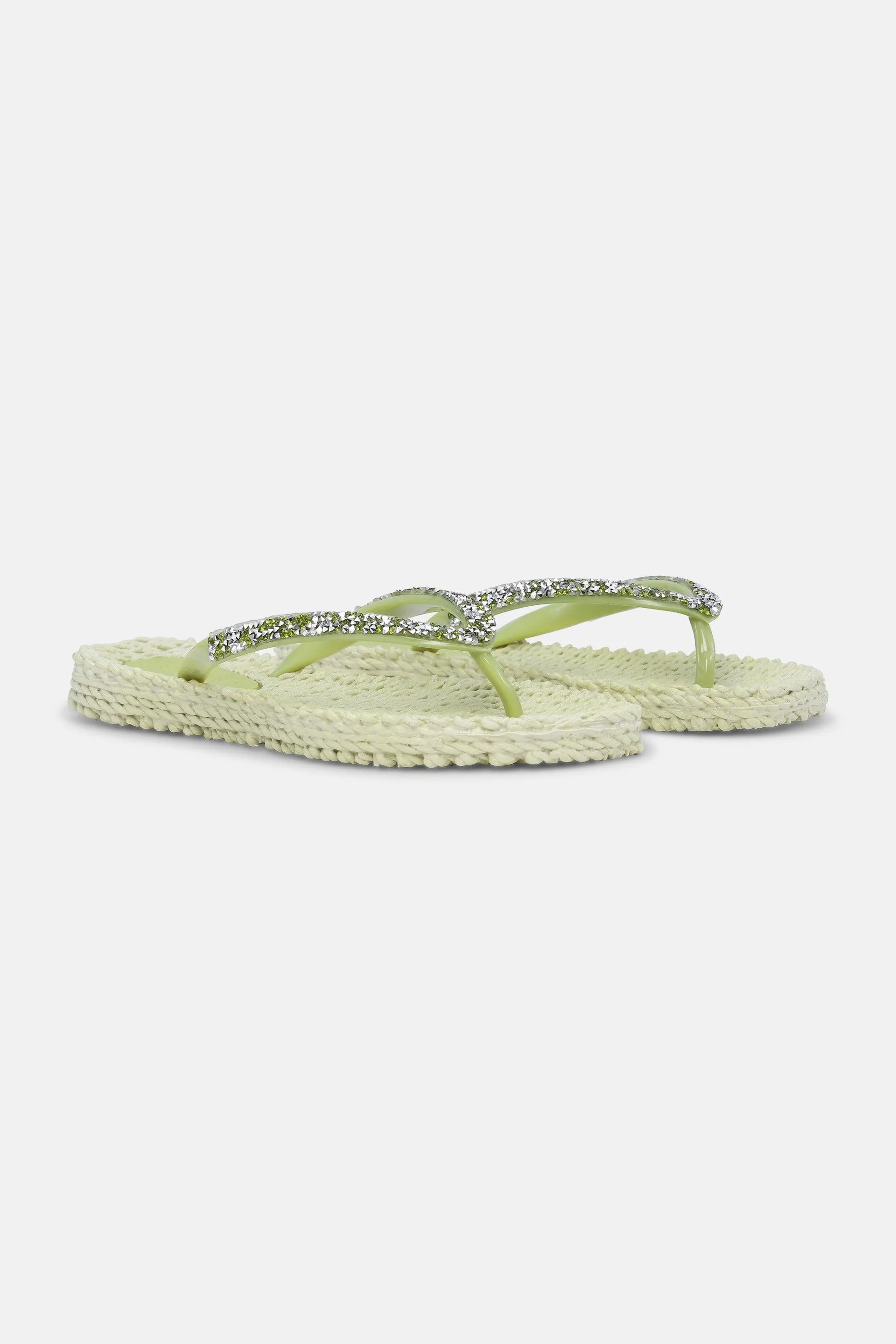 Flip Flop With Glitter - Moss