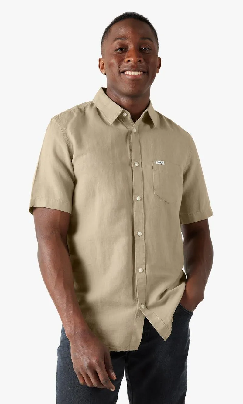1PKT Linmiks Beige Skjorte