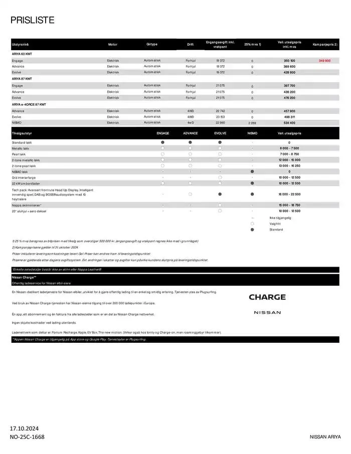 Nissan ARIYA fra 18. oktober til 18. oktober 2025 - kundeavisside 2