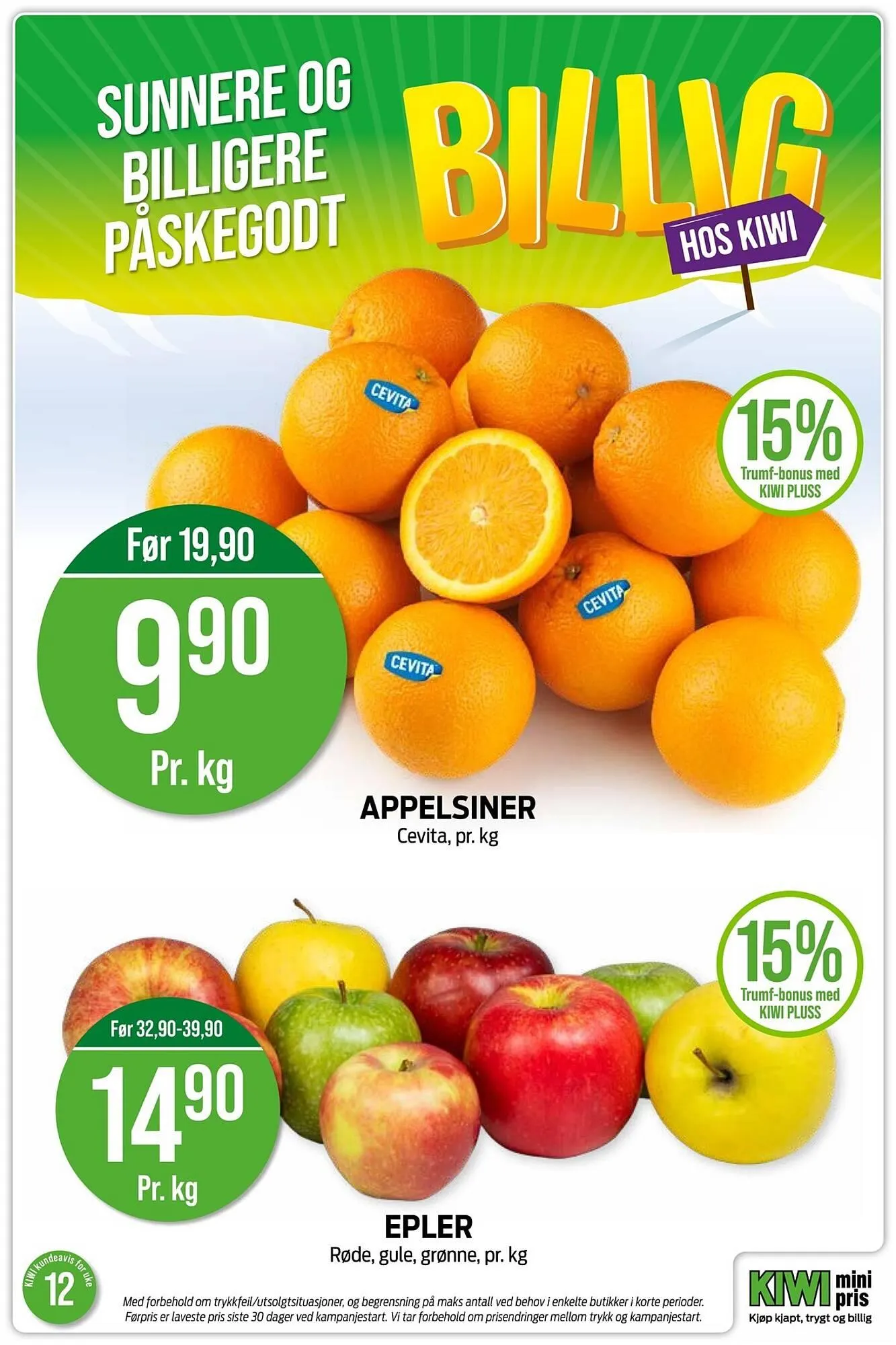Kiwi kundeavis fra 16. mars til 22. mars 2026 - kundeavisside 14