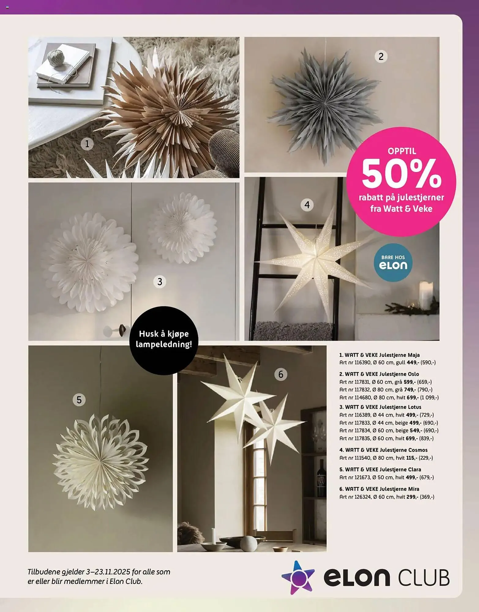 ELON kundeavis fra 3. november til 7. desember 2025 - kundeavisside 3