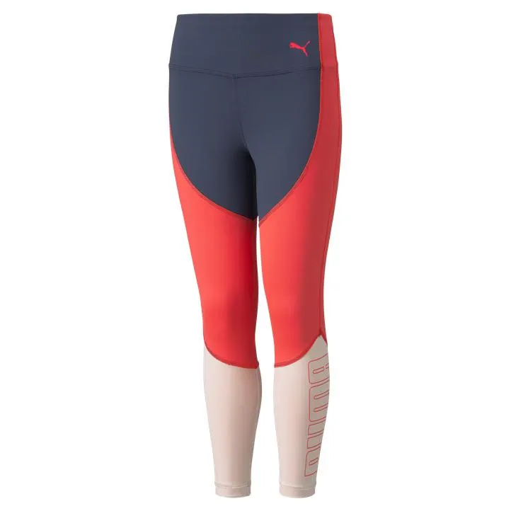 Runtrain 7/8 Tights, treningstights, junior, Flerfarget