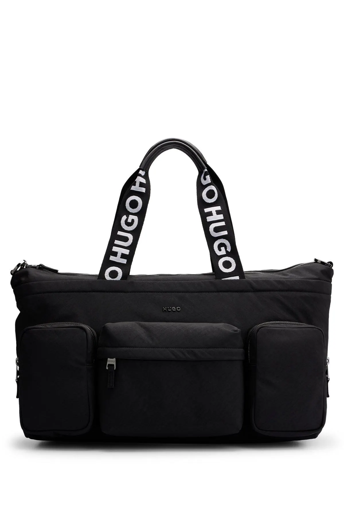 Logo-trim holdall with branded straps