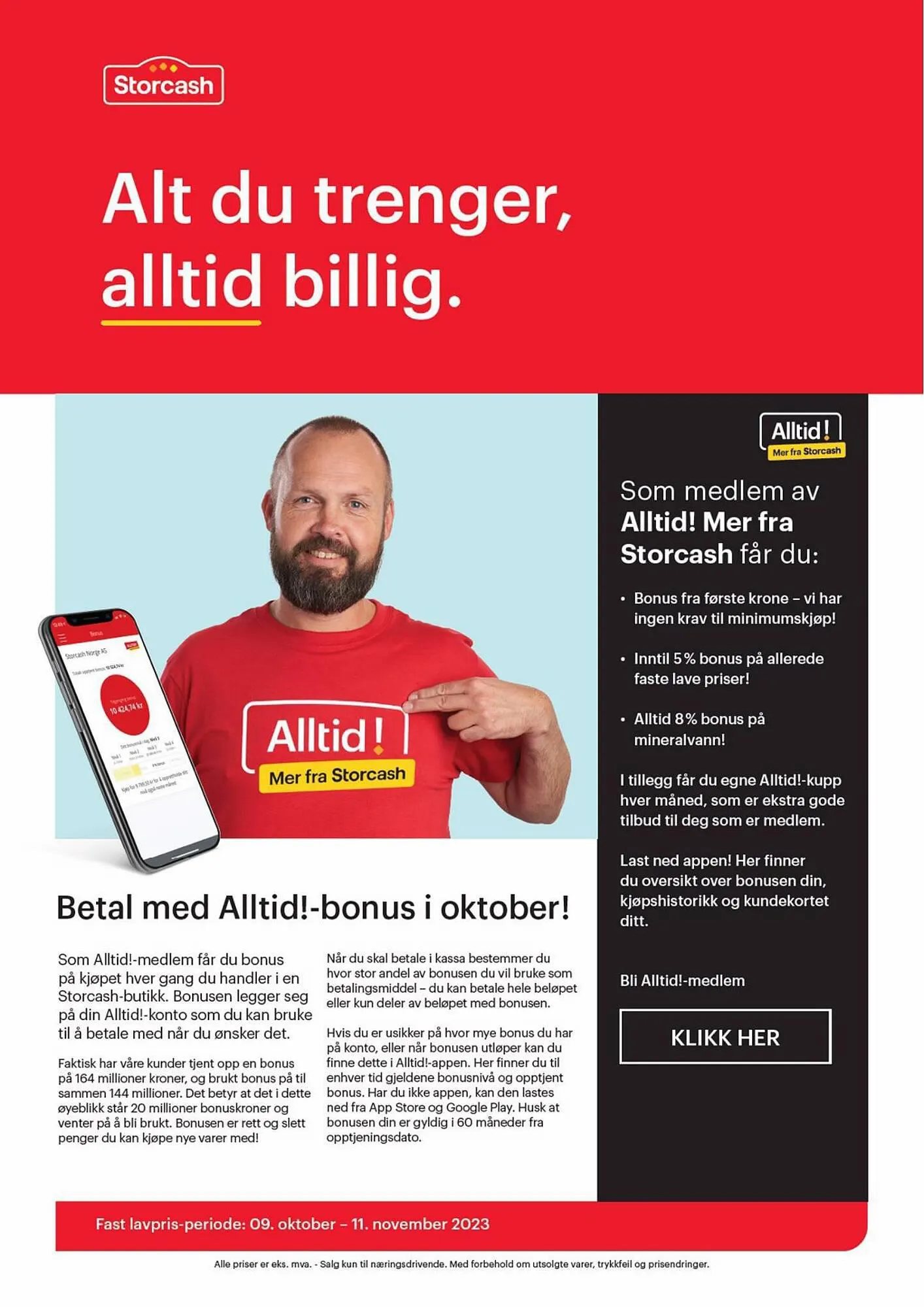 Storcash Kundeavis fra 9. oktober til 11. november 2023 - kundeavisside 20