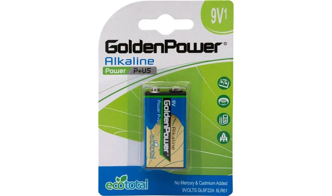 Alkaline batteri 9V 6LR61 1-pakk