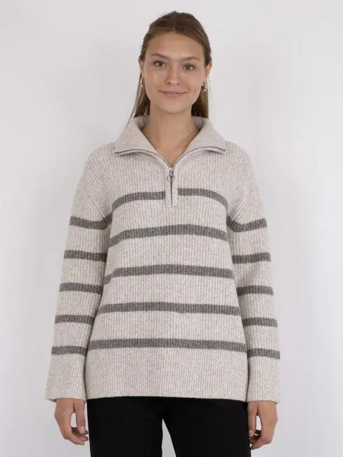 Nevena Stripe Knit Sand/Grey 36