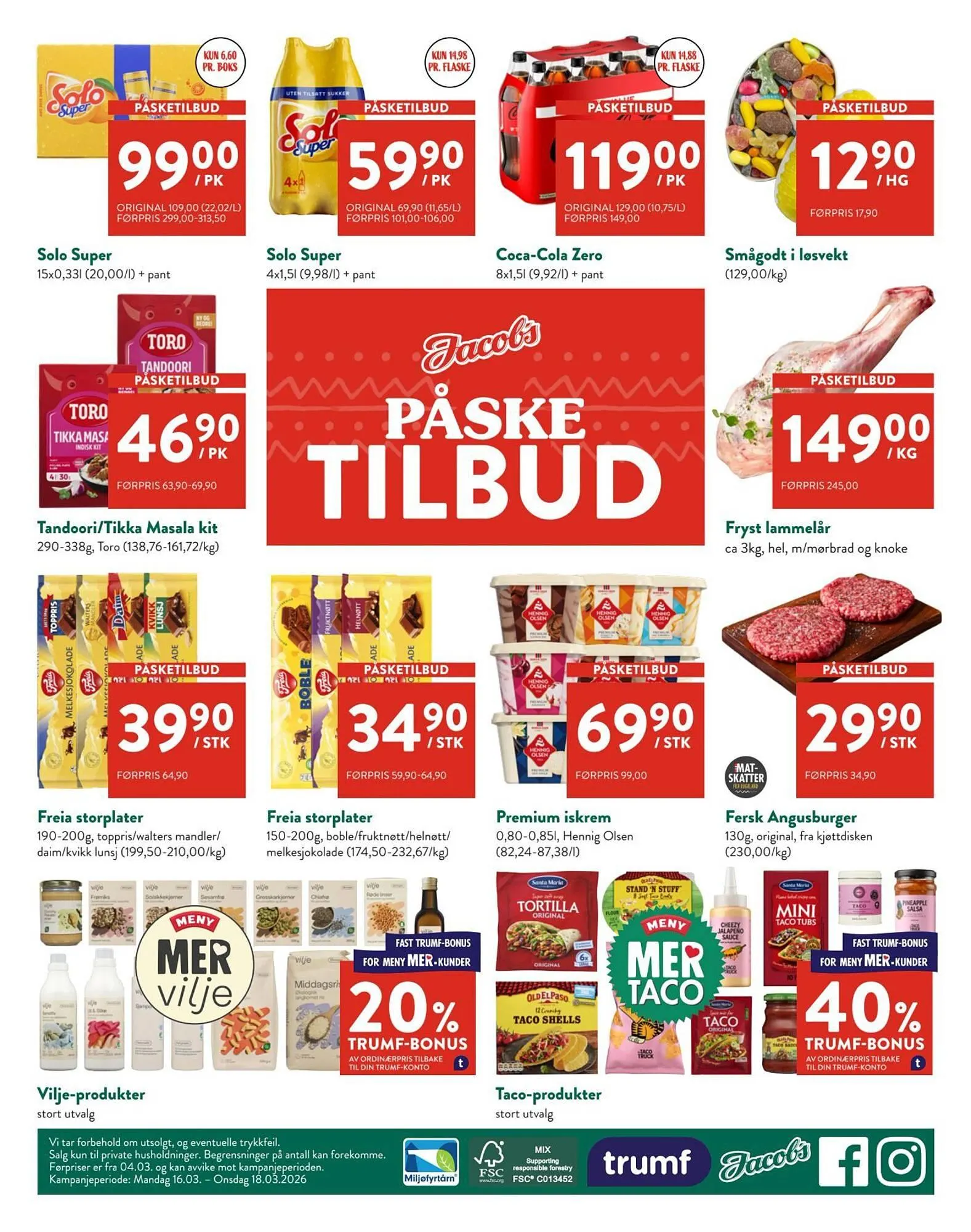 Jacobs kundeavis fra 16. mars til 18. mars 2026 - kundeavisside 4