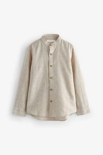 Grandad Collar Long Sleeve Shirt (3-16yrs)