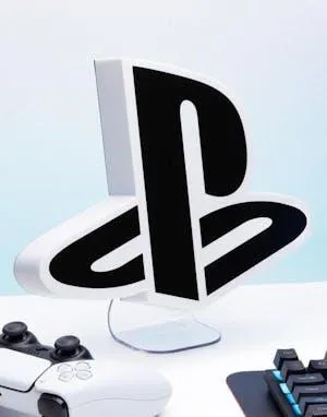 Lisensiert Playstation Logo Lampe med 3 Lysmoduser 24 cm