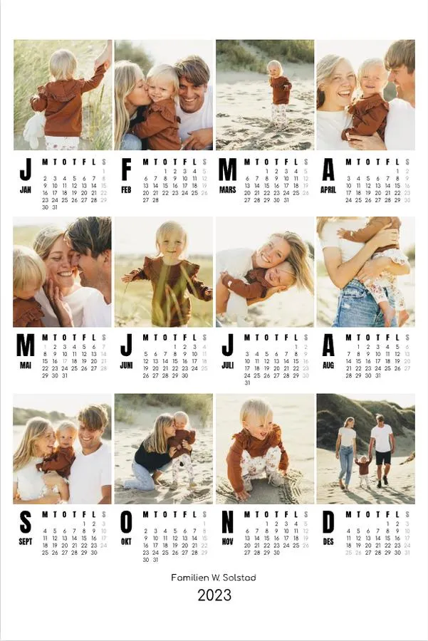 Plakatkalender | Liten (A4) | Anton