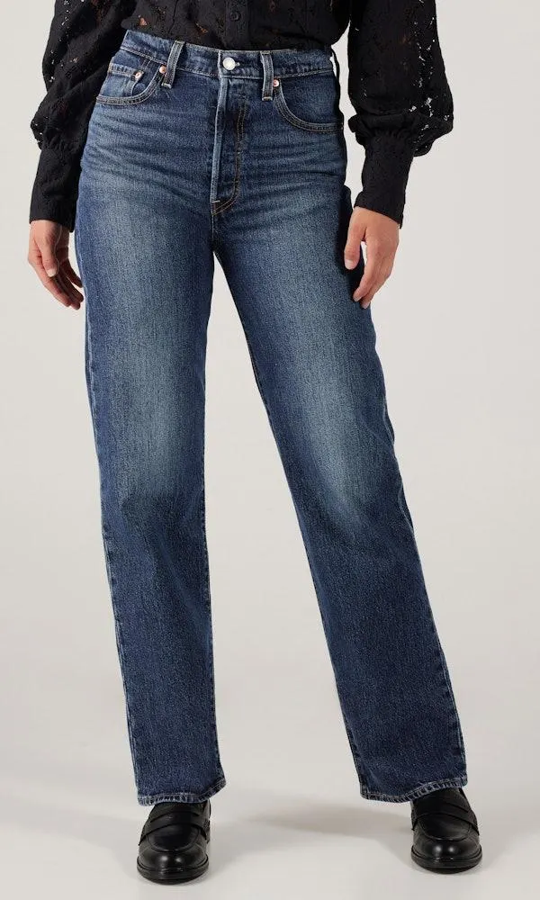 Ribcage Full Length Mørk Blå Jeans