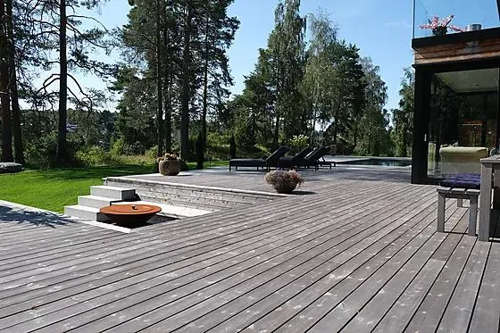 Terrassebord impregnert furu 28x120x4500 mm