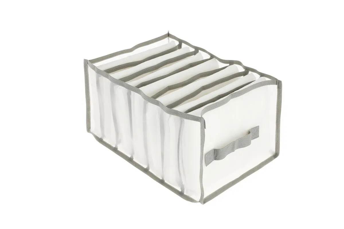 Skuffeavdeler for bukser, skjorter og topper, 7 rom