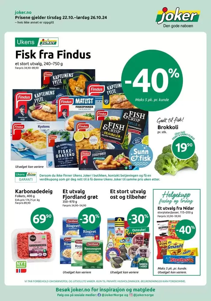 Joker Kundeavis fra 21. oktober til 4. november 2024 - kundeavisside 1