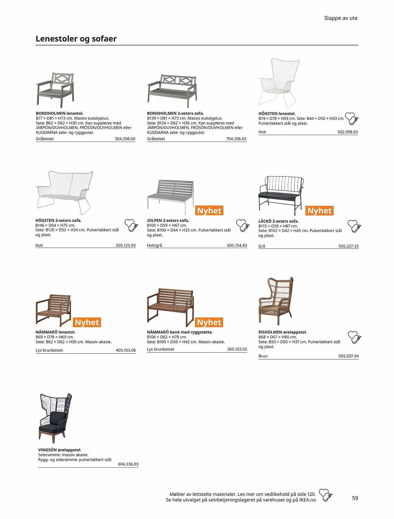 IKEA Kundeavis fra 5. mai til 31. august 2023 - kundeavisside 59
