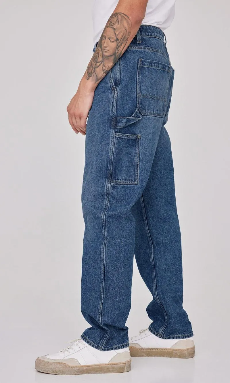 Relaxed jeans med detaljer