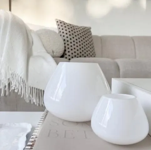 Kelly lykt/vase Hvit 17cm