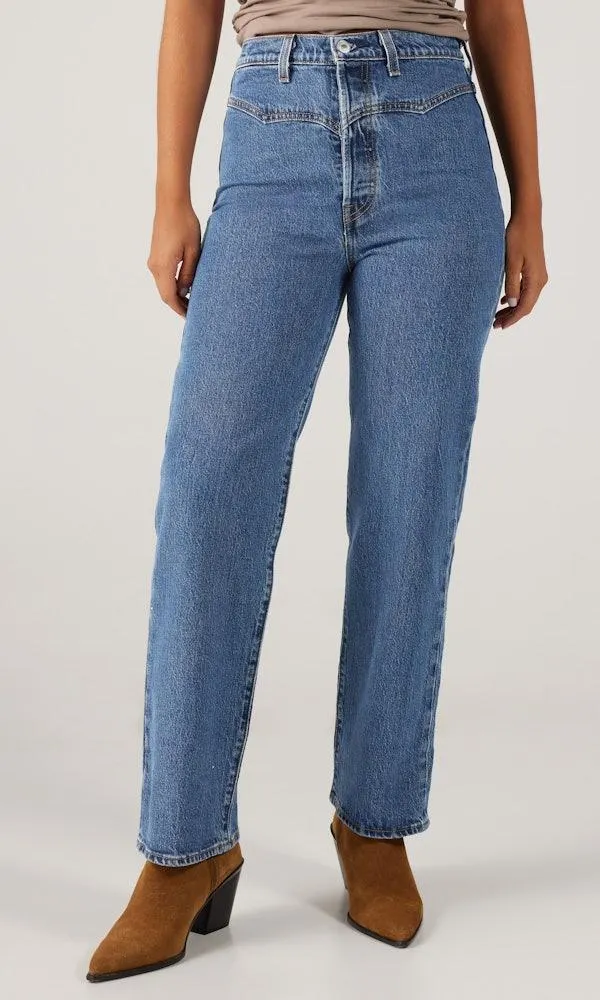 Ribcage Western Yoke Medium Blå Jeans