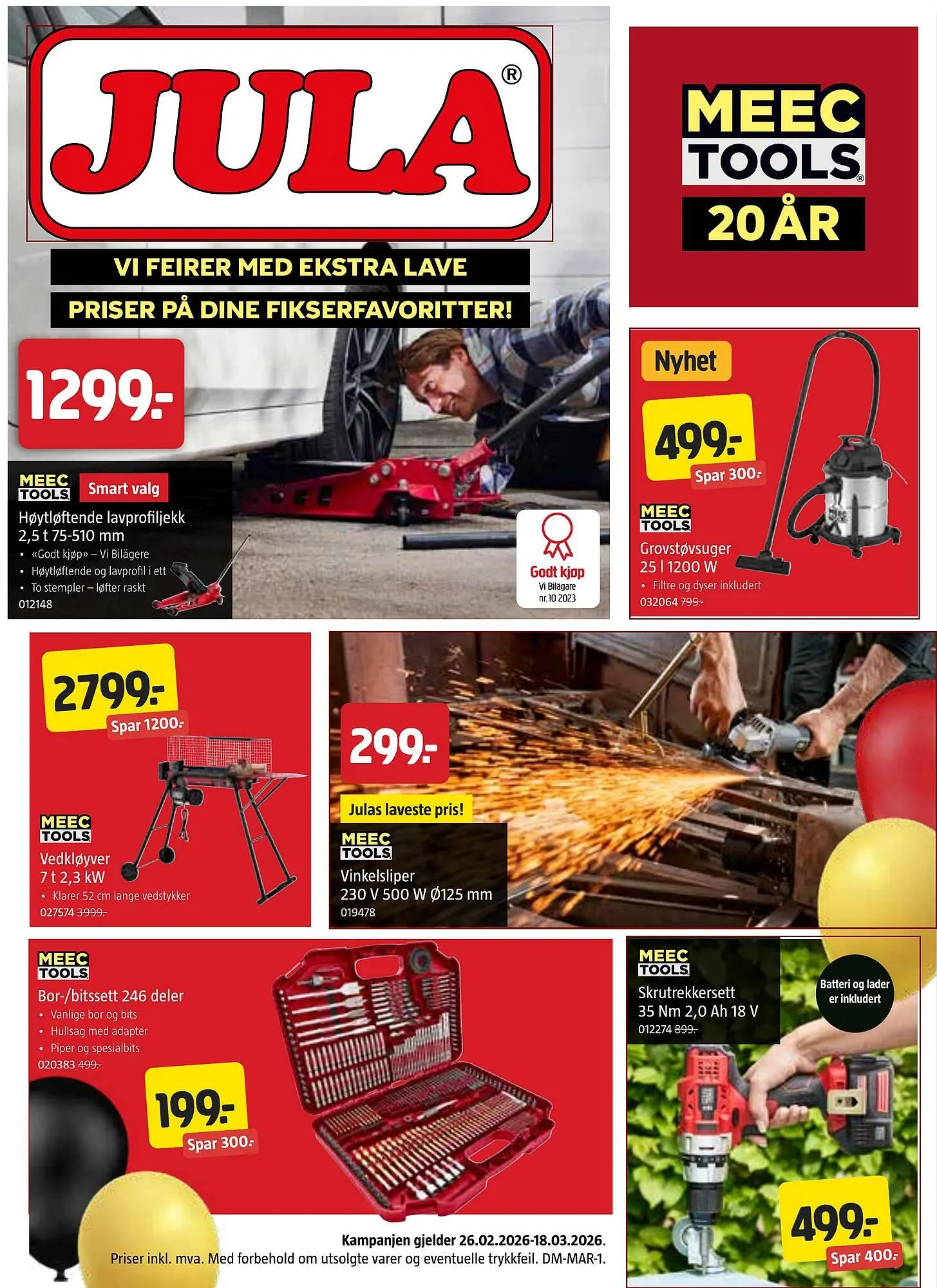 Jula kundeavis fra 26. februar til 18. mars 2026 - kundeavisside 1