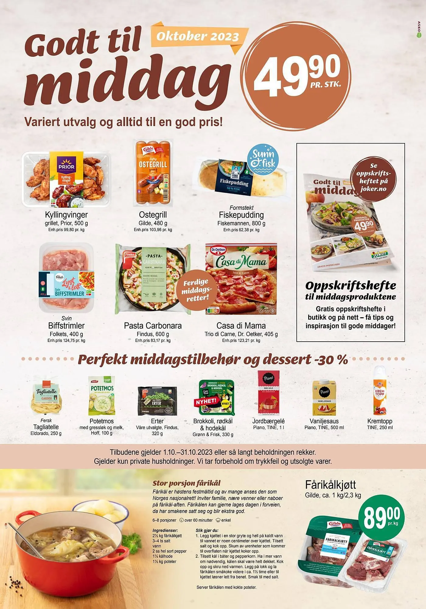 Joker Kundeavis fra 30. september til 1. oktober 2023 - kundeavisside 2