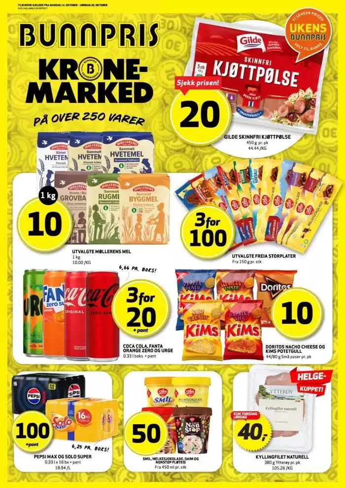 Stort utvalg av tilbud fra 18. oktober til 1. november 2024 - kundeavisside 1
