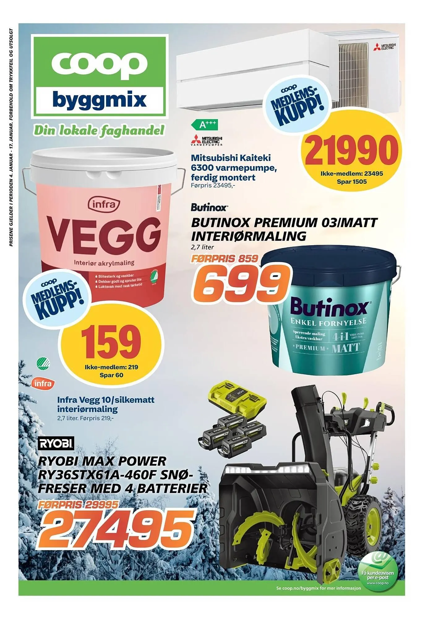 Coop Byggmix kundeavis fra 5. januar til 18. januar 2026 - kundeavisside 1