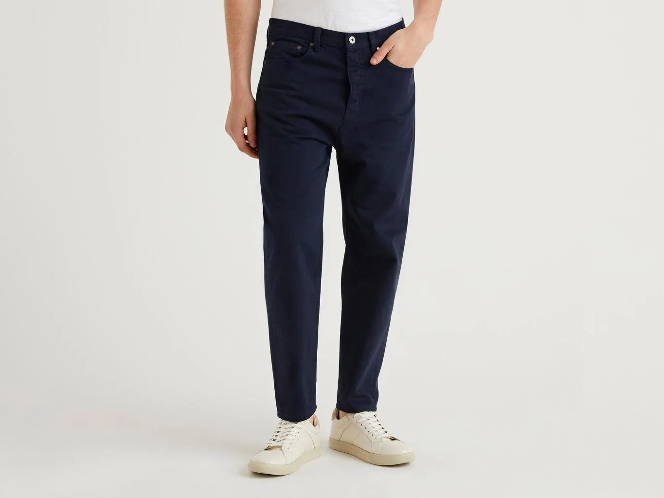 Benetton Bomull Bukse Herre Mørke Blå | Norge-2718540