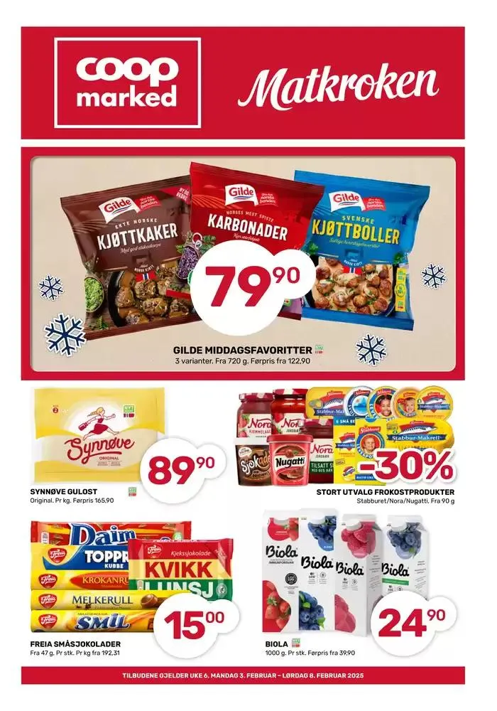 Flotte rabatter på utvalgte produkter fra 3. februar til 16. februar 2025 - kundeavisside 1