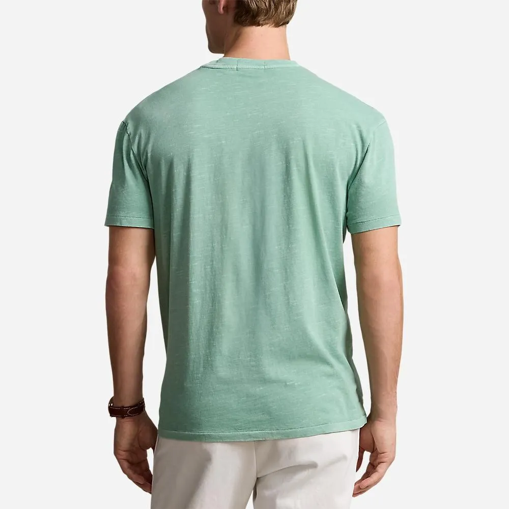 Classic Fit Slub Jersey Graphic T-Shirt - Faded Mint