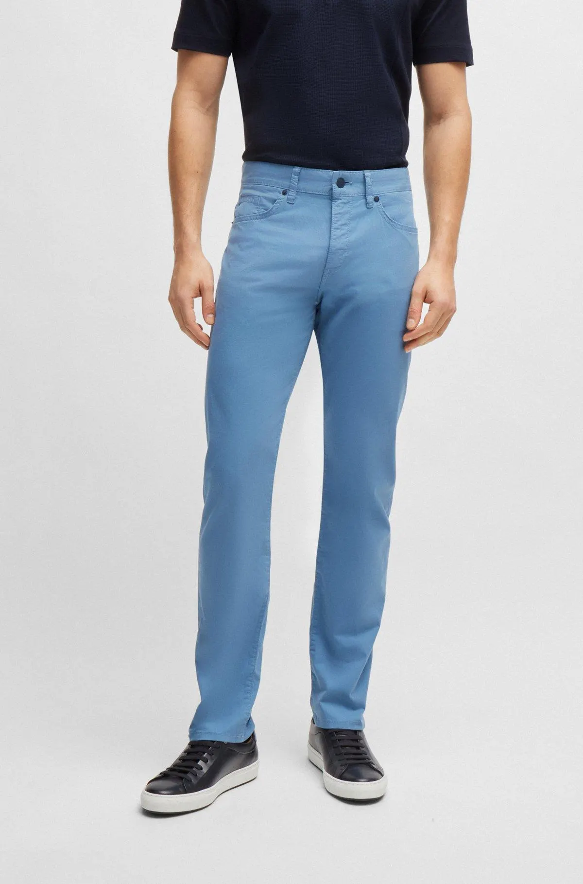 Slim-fit jeans in lightweight satin stretch denim