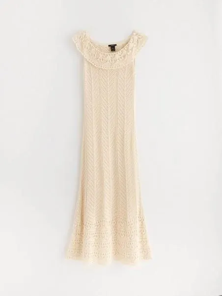 Strikket mønster maxikjole