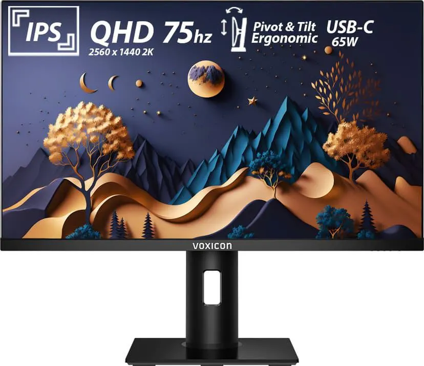 O27QHDPF USB-C (65W) Skjerm QHD Ergonomic