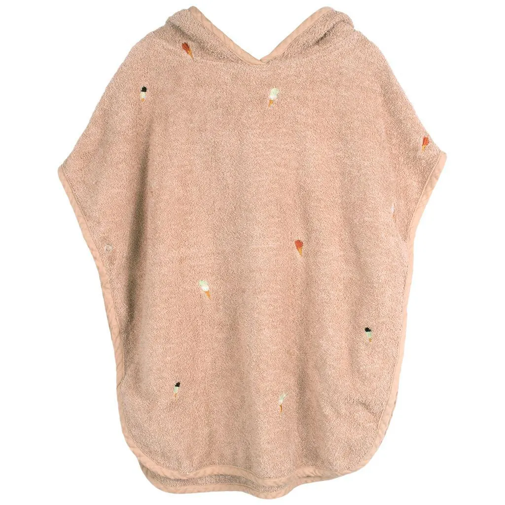 GOTS Brodert Badekåpe Frappé