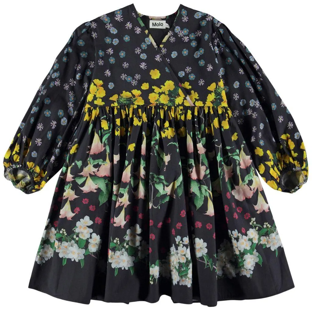 GOTS Cassida Kjole Flower Rain